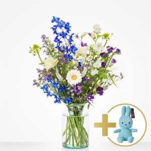 Geboorteboeket blauw